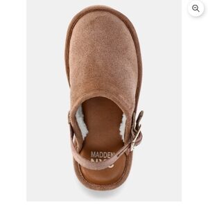 Madden NYC Cognac Slip On Clog Sherpa Lined Girls Sz 5